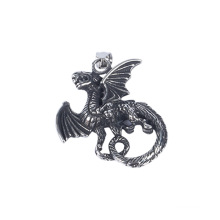 Mode Retro Flying Dragon Edelstahlschmuck Titanium Stahl Anhänger Silberschmuck Halskette